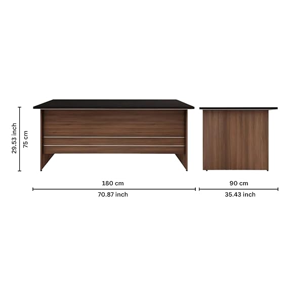 Lerica | Director and Executive Office Table | Office Table for Work | Office Working Desk | Writing Desk | Pre-Laminated Particle Board | Computer Table for Office